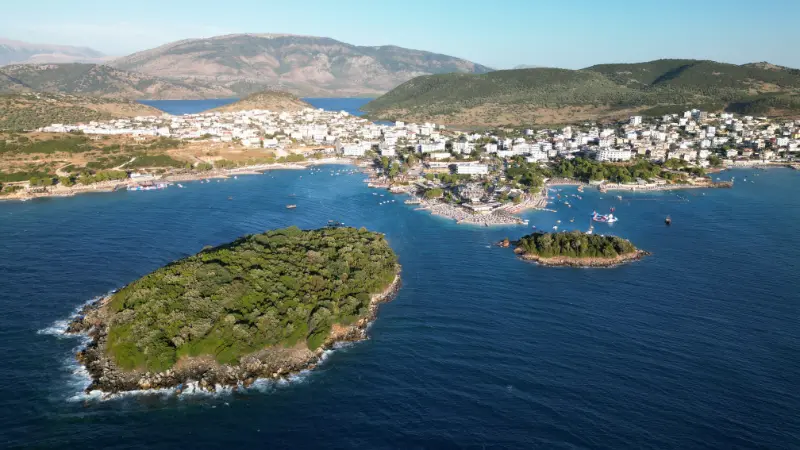 Drone View Of Ksamil Islands Albania