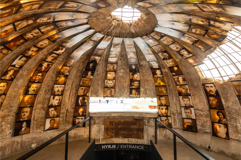 Entrance War Bunker Skanderbeg Square Tirana Albania