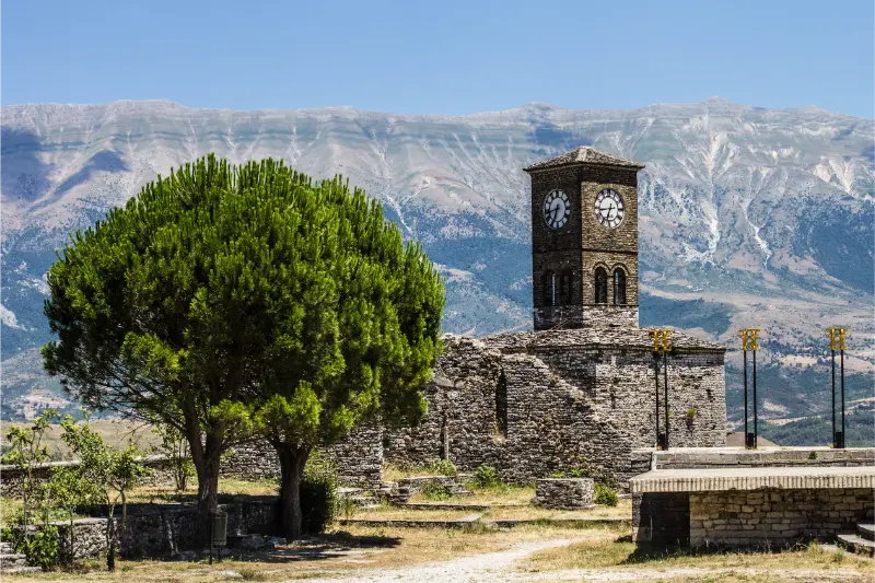 Gjirokaster Castle Clock Tower UNESCO Site Albania