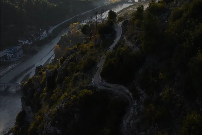 Osumi River From Berat Castle Albania