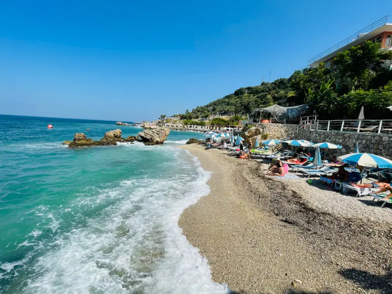 Rocky Beach Crystal Turquoise Water Ionian Sea Albania 2