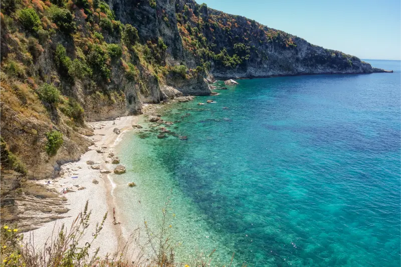 Secluded Filikuri Beach Himare Vlore District Albania Sunny
