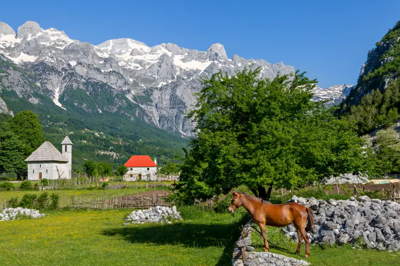 Theth Valley And Albanian Alps